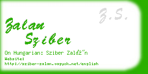 zalan sziber business card